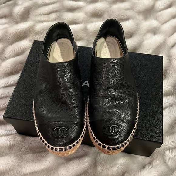 CHANEL Shoes - Chanel Leather Espadrilles